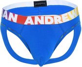 Andrew Christian Cotton Pride Air Jock | Maat M | Electric Blauw | Heren Jockstrap | Mannen Ondergoed