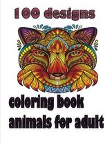 100 designs coloring book animals for adult