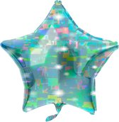 Folat - Folieballon Ster Galactic Aqua - 48 cm