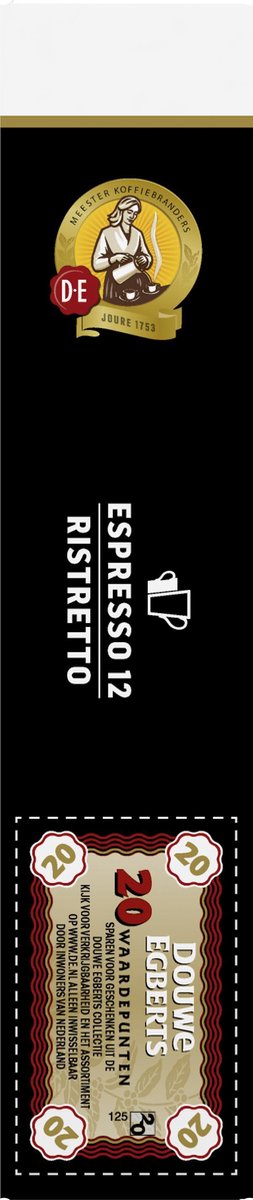 Definitie Krachtig hoffelijkheid Douwe Egberts Espresso Ristretto (12) - 10 x 20 Koffiecups | bol.com