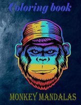 Monkey mandalas coloring book