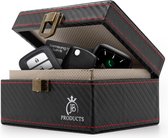 Faraday Box Sleutelkluis voor Beveiliging - RFID Pasjeshouder - Beschermhoes Autosleutel - Anti Straling - PU Leer - Zwart