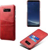 Samsung Galaxy S8 Telefoonhoesje | PU Leren Back Cover | Pasjeshouder | Rood