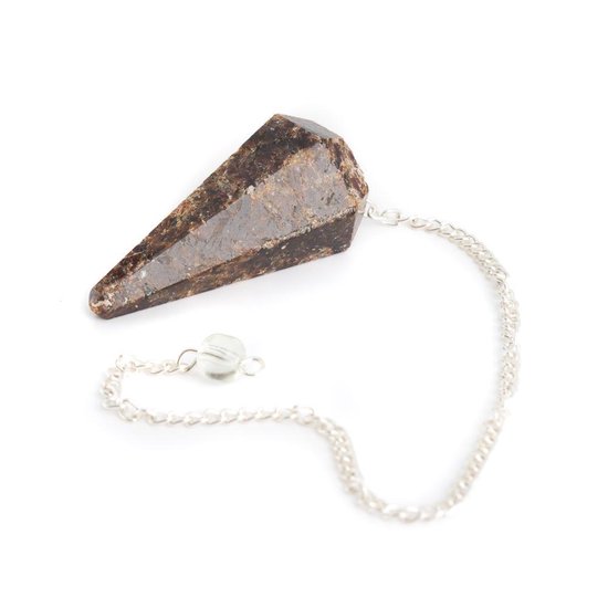 Pendel met Facet Edelsteen Granaat