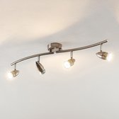 ELC - LED plafondlamp - 4 lichts - metaal, staal - H: 16.6 cm - GU10 - nikkel, chroom - A+ - Inclusief lichtbronnen