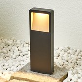 Lucande - LED buitenlamp - 1licht - drukgegoten aluminium - H: 35 cm - grafietgrijs - Inclusief lichtbron