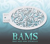 Bad Ass Stencil Nr. 2028 - BAM2028 - Schmink sjabloon - Bad Ass mini - Geschikt voor schmink en airbrush