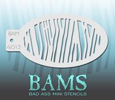 Bad Ass Stencil Nr. 4013 - BAM4013 - Schmink sjabloon - Bad Ass mini - Geschikt voor schmink en airbrush