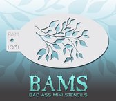 Bad Ass Stencil Nr. 1031 - BAM1031 - Schmink sjabloon - Bad Ass mini - Geschikt voor schmink en airbrush