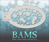 Bad Ass Stencil Nr. 3005 - BAM3005 - Schmink sjabloon - Bad Ass mini - Geschikt voor schmink en airbrush