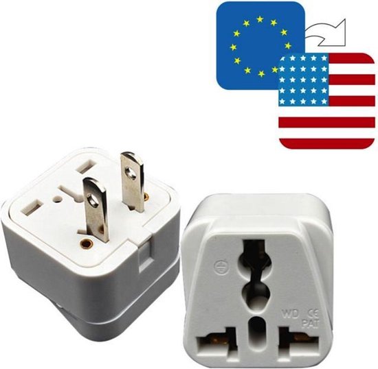 TravelBuddy Reisstekker EU naar USA Type A Wit Amerika Canada