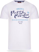 Pierre Cardin - Heren Tee SS Original Shirt - Wit - Maat M