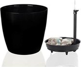 Duurzame Smartpot Ruby bloempot 66L zwart met watergeefsysteem en drainage