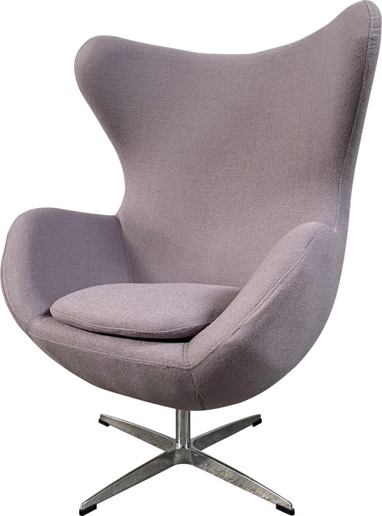 Egg Chair – Grijs – Kasjmier Stof – Design