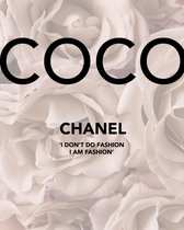 Luxe Wanddecoratie - Fotokunst 'COCO Chanel'- Dibond - Blind Aluminium Ophangsysteem - 80 x 120 - Akoestisch en UV Werend - inclusief verzending  -