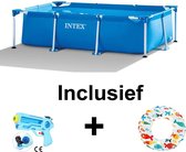Intex Metal Frame Pool - 260x160x65 cm inclusief schoonmaak pakket