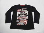 Rumbl , tshirt lange mouw , zwart , jongens , skate up , 116/122