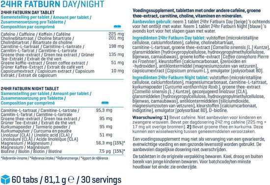 Body & Fit 24hr Fatburner - Vetverbrander - 60 Tabletten - 1 Maandverpakking