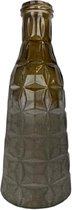 Bloemenvaas - Vaas - Decoratie - Fles - ROSALIEN - Bruin - Glas - Ø 10 x h 25.5 cm
