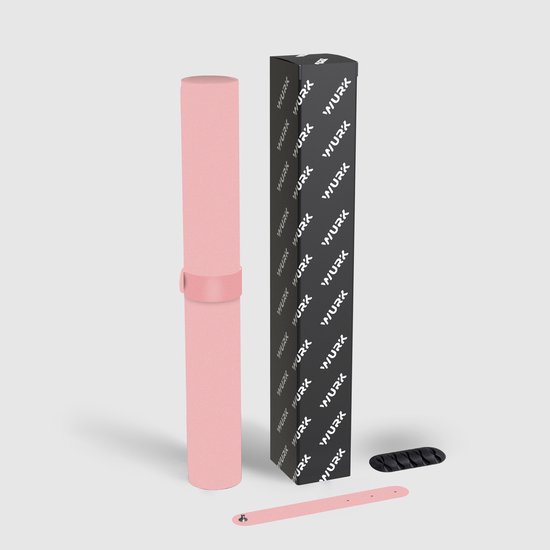 WURK Muismat 80x40 - XXL - Bureau Onderlegger - Bureau Organizer - Bureaumat - Inclusief Kabel Clip – Roze