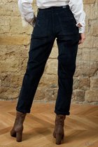 Broek Toxik3 hoge taille velour mom fit zwart