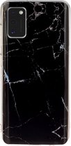 Samsung Galaxy A41 Hoesje - Mobigear - Marble Serie - TPU Backcover - Zwart - Hoesje Geschikt Voor Samsung Galaxy A41