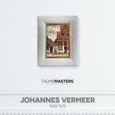 Het straatje - Witte lijst met gouden kader - 21x26cm | Thumbmasters | Klein meesterwerk van Johannes Vermeer
