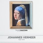 Meisje met de parel - Witte lijst XL - 35x42cm | Thumbmasters | Klein meesterwerk van Johannes Vermeer