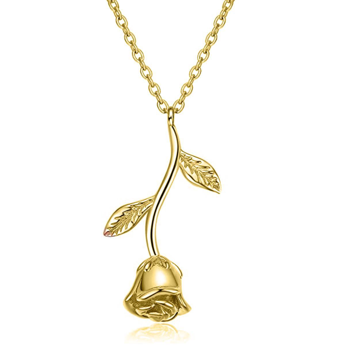 Victorious Dames Ketting – Gouden Roos – Goud – 43cm