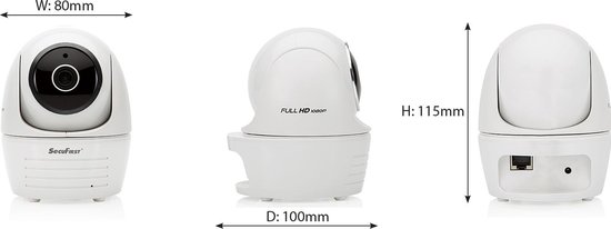 SecuFirst CAM114S Draadloze IP camera voor binnen - Pan/Tilt draai- kantelbaar - 10M nachtzicht - FHD 1080P van SecuFirst — afbeelding 5