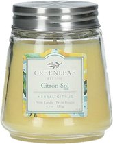 Greenleaf Geurkaars Citron Sol 8 Cm Wax/glas Geel