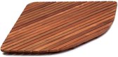 SaniSupreme® Badmat Douchemat Teak 61 x 61 cm. halfrond met rubberen beschermvoetjes