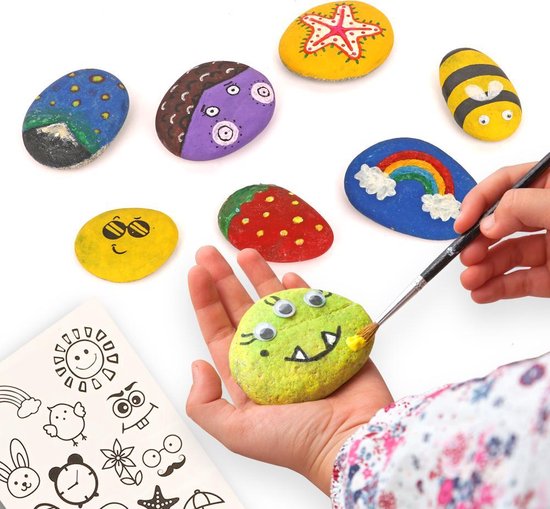 Stenen Schilderen volwassenen - Happy Stones maken kinderen - 55-delig Rock  Painting... | bol.com