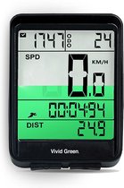 Vivid Green Draadloze Fietscomputer Snelheidsmeter - Mountainbike - Kilometerteller - Fiets Accessoires - Racefiets - Draadloos