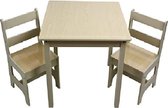 meubel set kinderen - knutseltafel - Speeltafel - kindertafel - 2 stoelen 1 tafel - MDF hout - Beuken kleur
