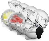 Loft Home® Ijsblokjesvorm | Ijsblokjesmaker | Ice cube tray  | Rond | Keuken | Vriezer | Ijs | Ijsblokjes | Ijsblokjes maken | Luxe ijsballenvorm | Ijsbal | Ijsblokjesvorm met deksel