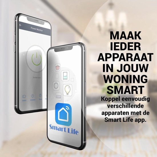 SMARTIFY Smart Plug - Smart Plug - Incl. Minuterie et compteur d'énergie - Value Pack - 4 pièces
