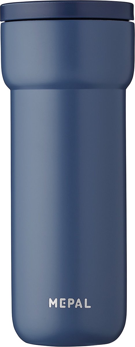 Mepal isoleerbeker Ellipse 475 ml – houdt je drankje 6 uur warm en 10 uur koud – Nordic denim – koffiebeker to go – lekdicht – thermosbeker