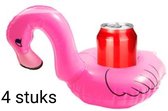 4 x Opblaasbare Flamingo drankhouder, Opblaasbaar, Hawaii, Zomer, Thema feest