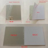 Mini plakspiegel vierkant - 15 cm - Acrylspiegel - Met lijmlaag aan achterzijde