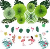 Tropische Feestdecoratie | Hawaii | Zomer | Slinger | Bladeren | Ballonnen