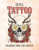 Skull Tattoo Coloring Book For Adults