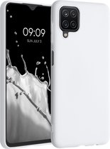 kwmobile telefoonhoesje voor Samsung Galaxy A12 - Hoesje voor smartphone - Back cover in mat wit