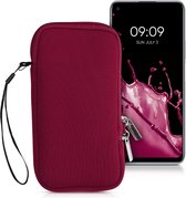 kwmobile Tasje voor smartphones XL - 6,7/6,8" - Insteekhoesje van neopreen in rood - Maat: 17,2 x 8,4 cm