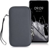 kwmobile Tasje voor smartphones XL - 6,7/6,8" - Insteekhoesje van neopreen in grijs - Maat: 17,2 x 8,4 cm