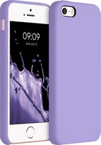 kwmobile telefoonhoesje geschikt voor Apple iPhone SE (1.Gen 2016) / iPhone 5 / iPhone 5S - Hoesje met siliconen coating - Smartphone case in violet lila