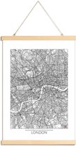 JUNIQE - Posterhanger Londen - minimalistische stadskaart -40x60 /Wit