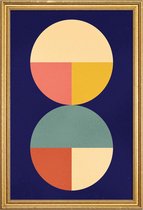 JUNIQE - Poster met houten lijst Divided -30x45 /Kleurrijk