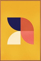 JUNIQE - Poster met kunststof lijst Tesolate -40x60 /Blauw & Geel