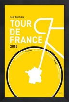JUNIQE - Poster in houten lijst MY TOUR DE FRANCE MINIMAL POSTER 2015